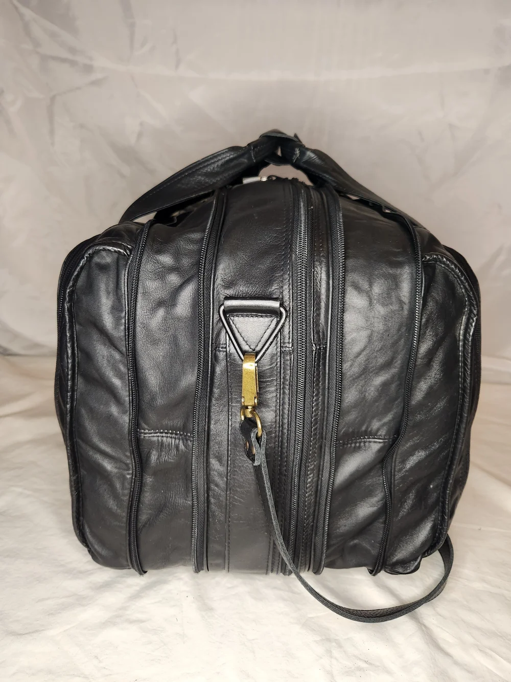 VTG TUMI COLOMBIAN DUAL EXPANDABLE NAPA LEATHER BRIEFCASE CARRYon BAG BLACK